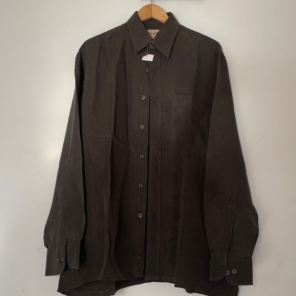 Mens textured brown shirt - Picture 9 of 12